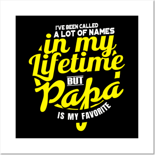 'Papa Is My Favorite' Cool Father's Day Gift Posters and Art